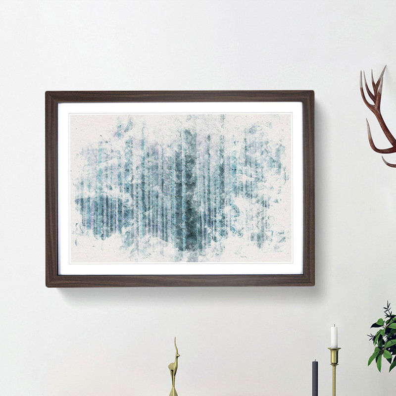 Forest in the Blue - Picture Frame Painting Print, Walnut Framed, 62cm H x 87cm W x 2cm D