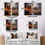 Art indien indien beige et gris, Ghats Of - ensemble de 2 art mural indien-114718943-114718946-114718947