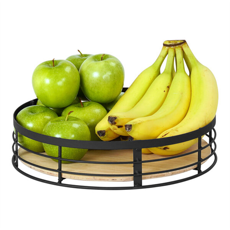 Cal-Mil Madison 12 1/2" X 7" Round Metal / Reclaimed Bamboo Reversible Display Riser 22606-7-13 95D163D1ABAB439DA93CD359EF7B9480