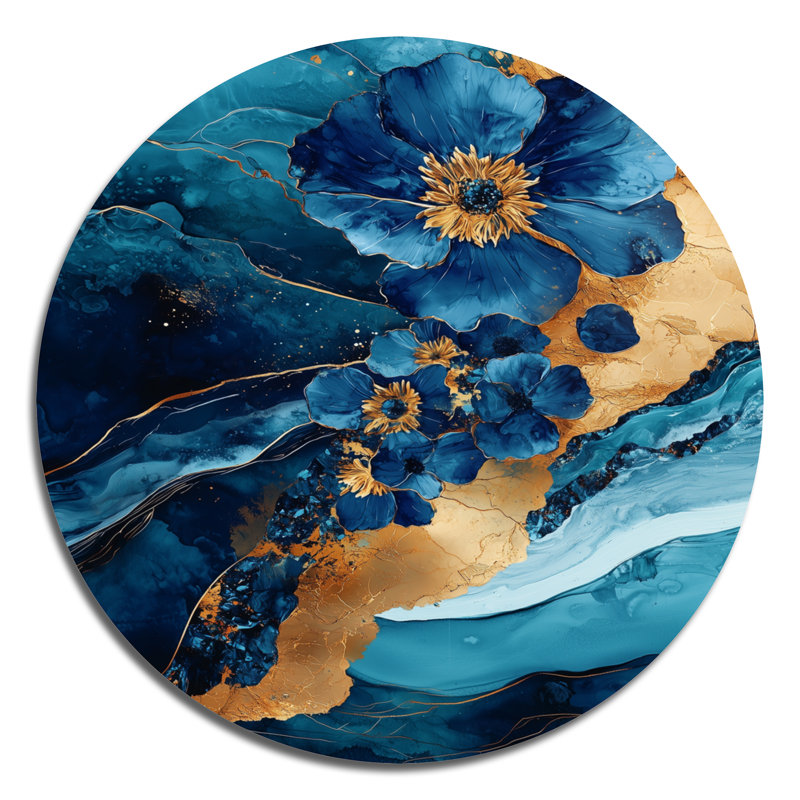 Buttercups Flowers And Safire Crystal Energy I - Buttercups, H 36 po x l 36 po