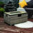 Fire Pit Table With Tank Holder And Ceramic Tile, Beige , 31.63In D, 19.47In W, 15.27In H, 80Lb Weight Tile Top Holder, Table,-1384536475