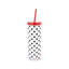 Acrylic Tumbler With Straw, Ladybug Dot
