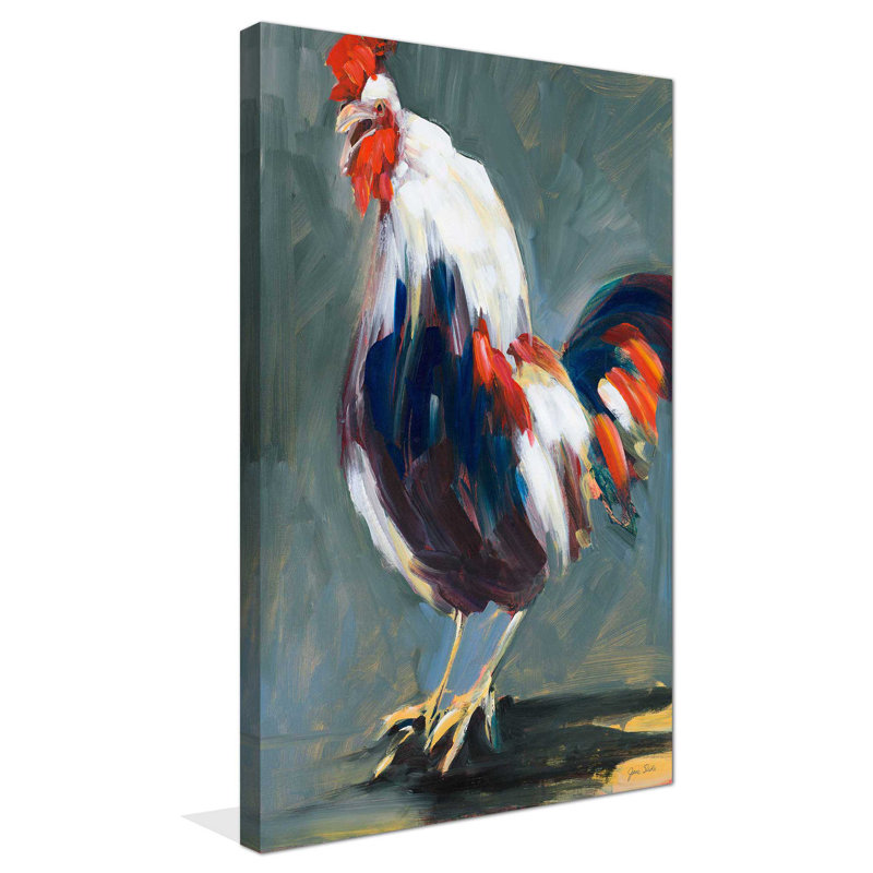 " Rising Rooster " by Jane Slivka, 30" H x 18" W x 1" D, Wrapped Canvas