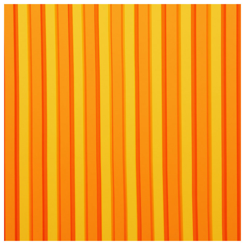 Édredon orange à rayures jaunes, Simple extra long