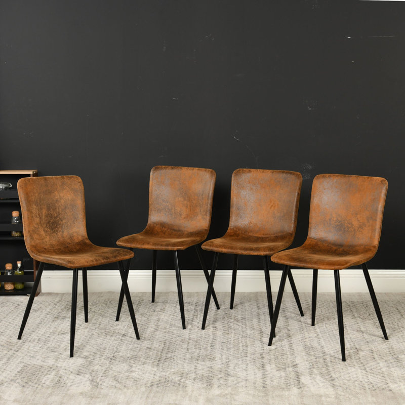 Suede Dining Chairs (set Of 4)