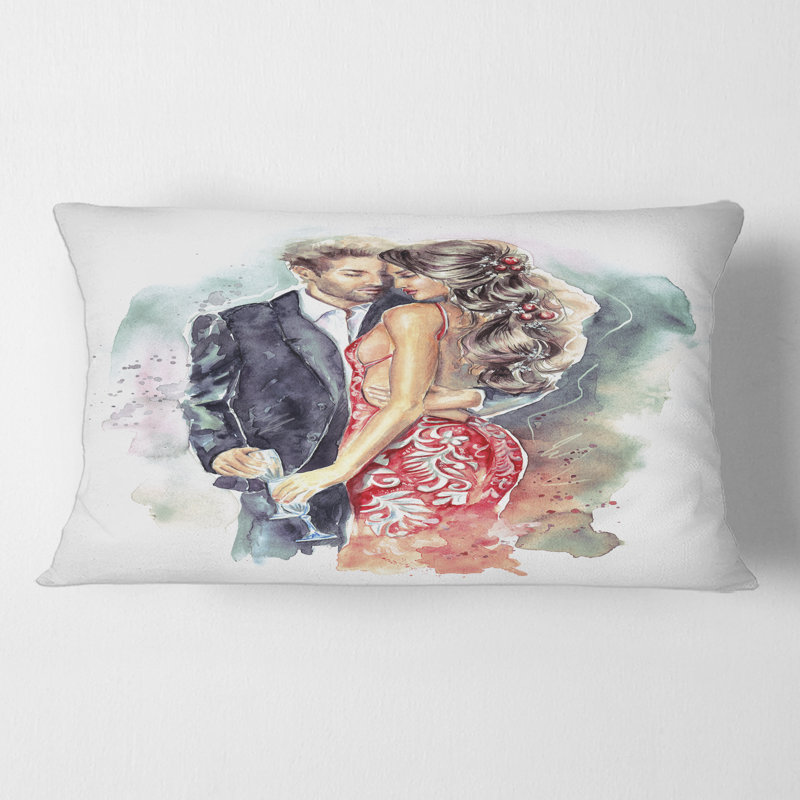 Housse de coussin rectangulaire romantique romantique