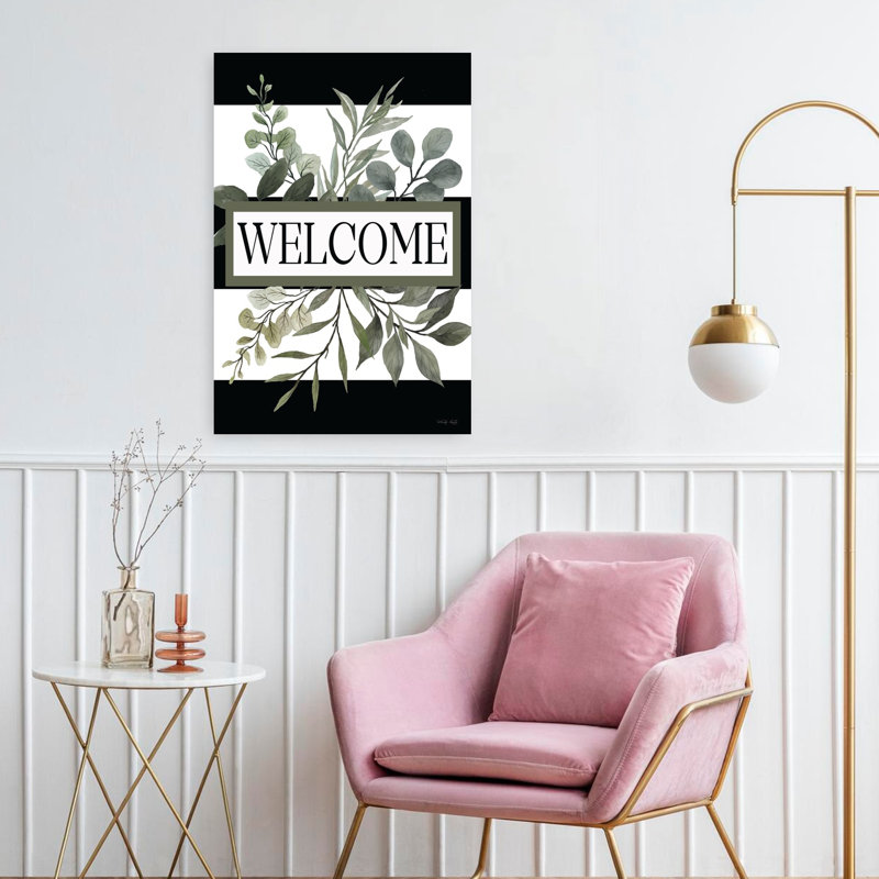 Welcome, art contemporain, H 24 po x l 16 po