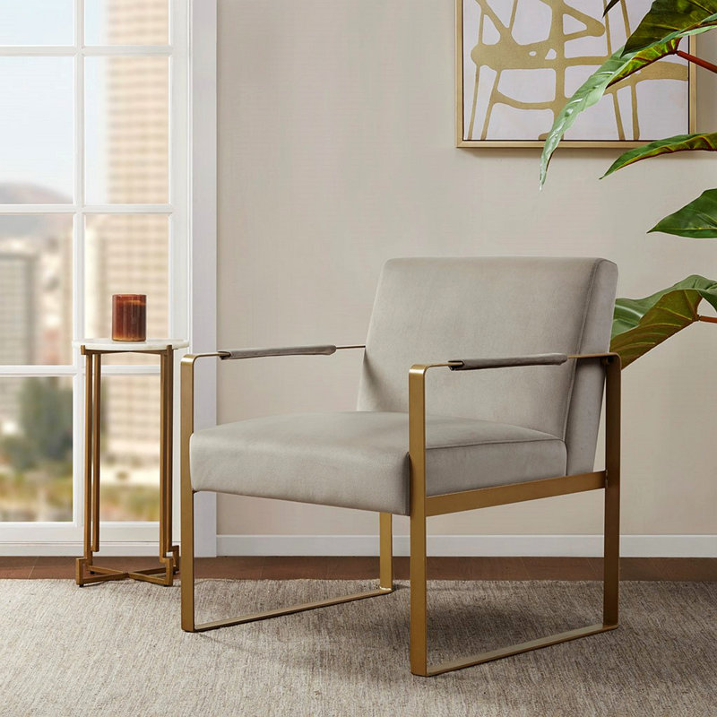 Fauteuil d'appoint Ailaina, Polyester beige