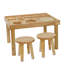 Ensemble de table d'activité pour enfants avec 2 chaises (bois naturel)