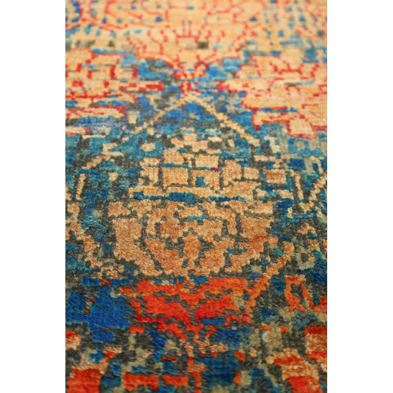 New Indian Gonbad Wool And Silk On Cotton 9'11" X 13'10" Teal