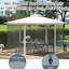 Filet de pavillon pour pavillon de jardin 10 pi x 10 po X, blanc avec fermetures à glissière