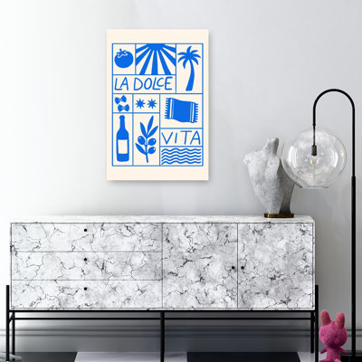 «Dolce Vita Summer Abstract Contemporary Palm Beach Ocean», reproduction d'art