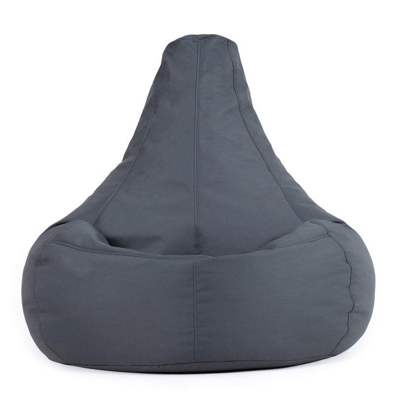 Bean Bag Bazaar Dalton Water-Resistant High Back Recliner Bean Bag, Slate Grey