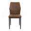 Ensemble de 4 chaises de salle à manger brunes et noires avec motif de coquilles, hauteur de 37 pouces: dossier ergonomique en tissu Tech, alliant confort et style-969534404