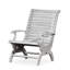 Fauteuil d'eucalyptus d'extérieur, gris argenté - et siège confortable et durable-2060189742