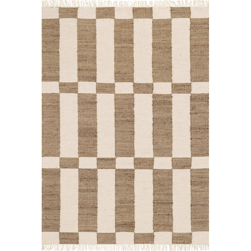 Avenelle Jute Modern Farmhouse Area Rug, Rectangle 6' x 9'