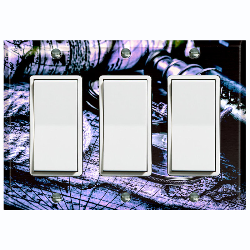 3 - Gang Toggle Light Switch Standard Wall Plate