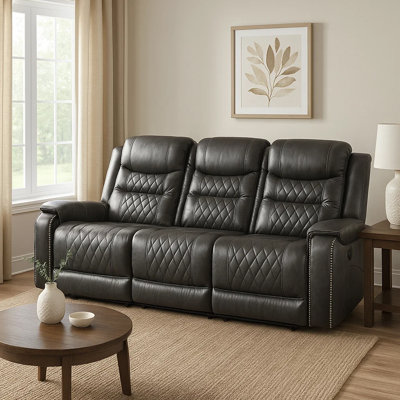 Natilyn 86.5'' Faux Leather Reclining Sofa