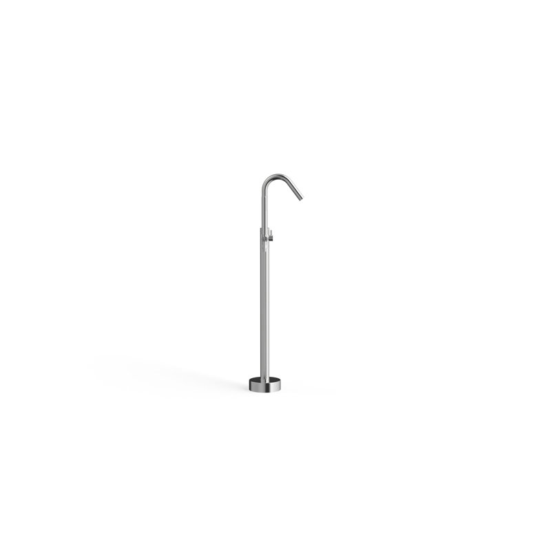 Badeloft 44.02" Freestanding Bathtub Faucet with Hand Shower AT-03-BS in Brushed Stainless, Brushed Steel