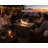 43” Smoked Glass Metal Rectangle Fire Pit-65319361