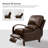 Hardge Genuine Leather Manual Standard Recliner-1743675085