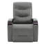 Fauteuil inclinable électrique pivotant en cuir véritable Britnee-156845087