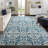 Alessia Floral Ivory/Blue Area Rug-2131801085