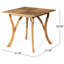 Table carrée 31,5 po en bois pour profiter de l'extérieur - patio relaxant au fini chic et fonctionnel