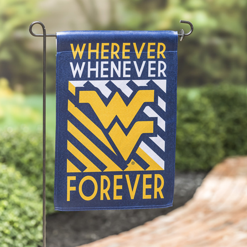 Drapeau de jardin en polyester 18 po x 12,5 po West Virginia University