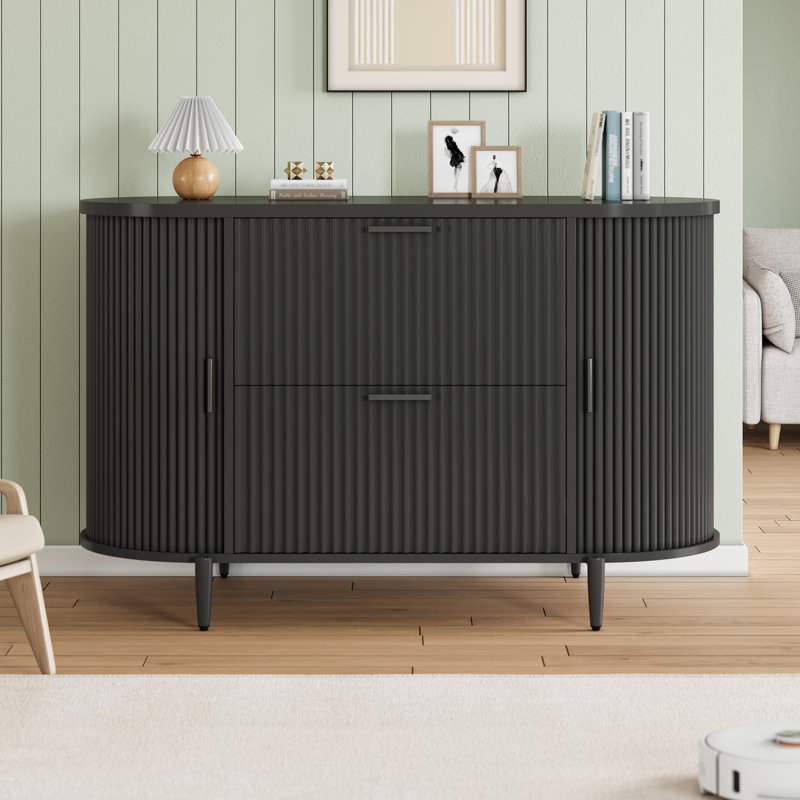 39.4" Filing Cabinet 2 Drawer File Cabinet, Black