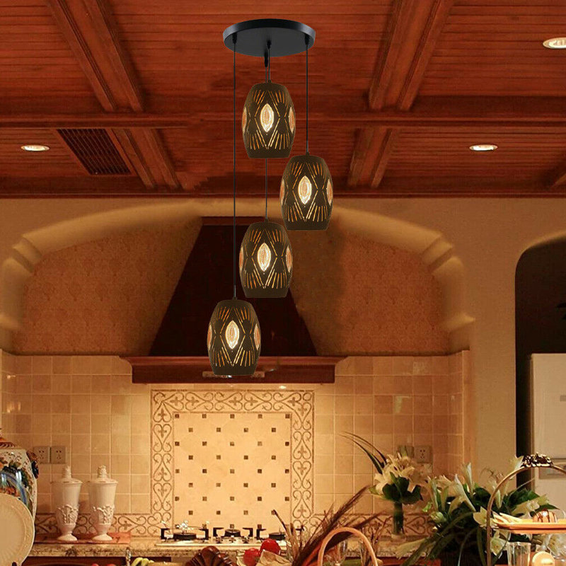 Bellefontaine 4 - Light Black Cluster Pendant