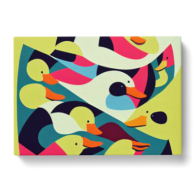 Ducks Abstract Vol.3 - Wrapped Canvas Print