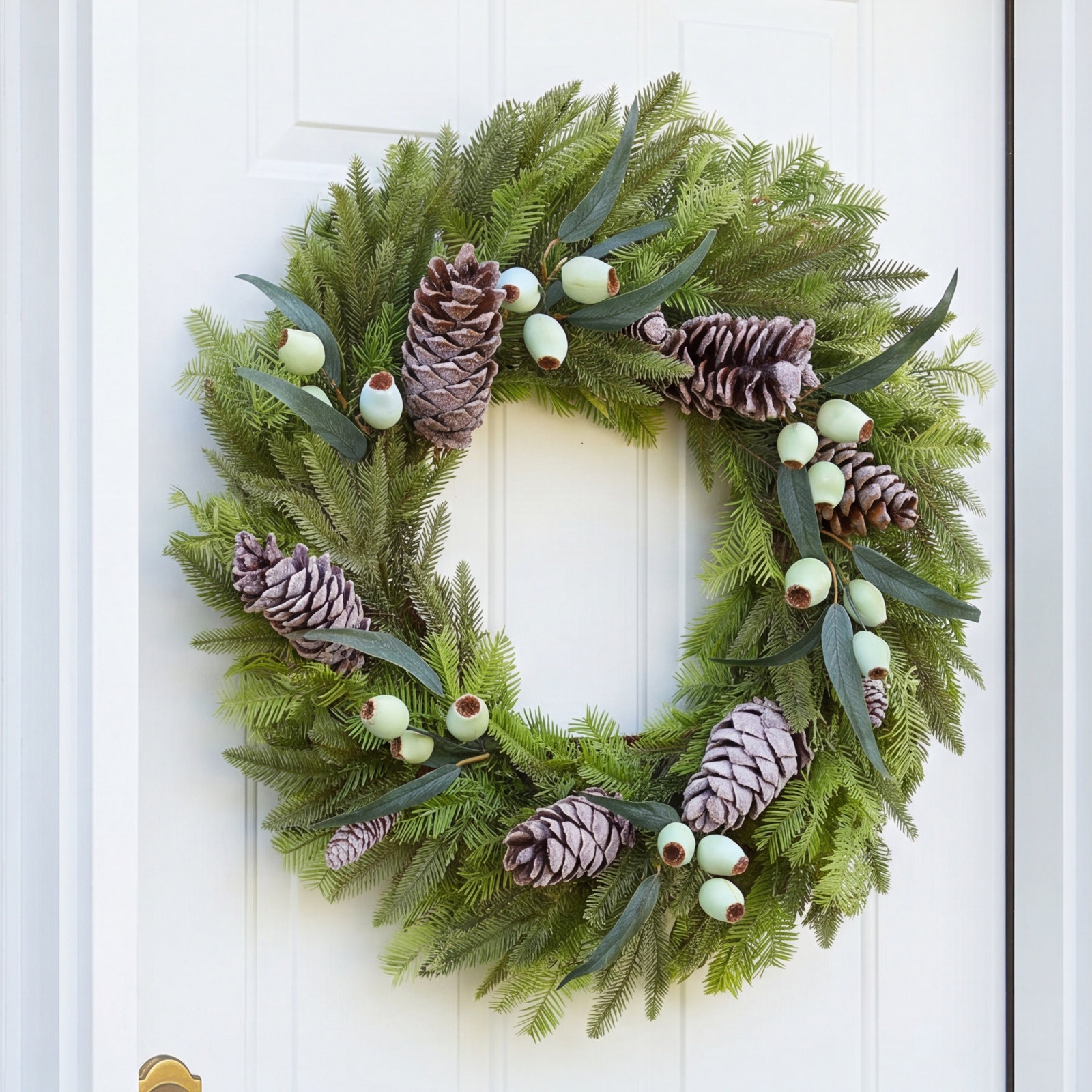 MOUNTAIN PINE WITH EUCALYPTUS WREATH