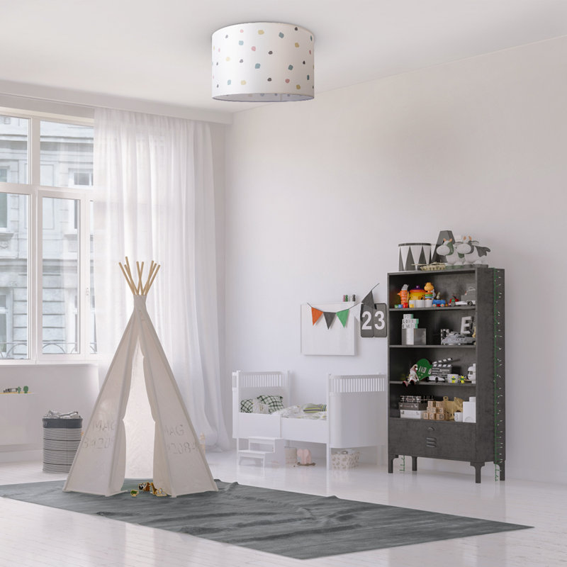 Catalan Fabric Flush Ceiling Light