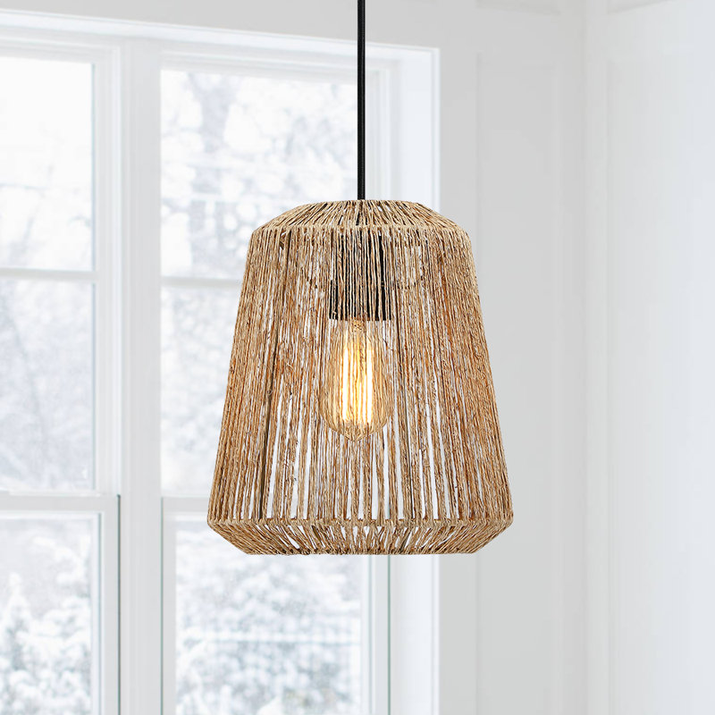 Mini-luminaire suspendu Yingst Bohemian Natural
