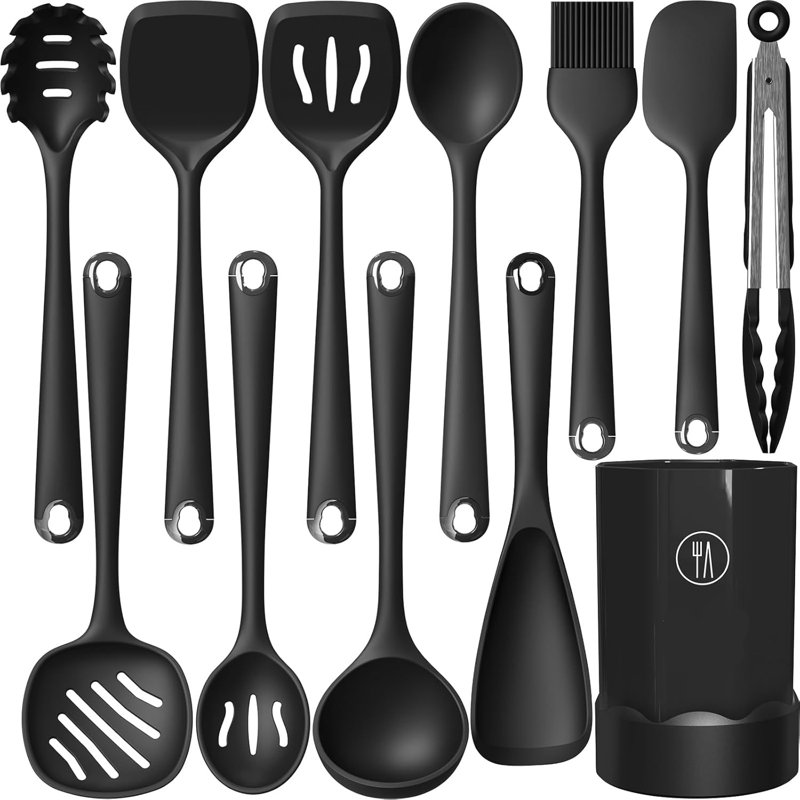 Ensemble d'ustensiles de cuisine en silicone 12 pièces