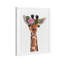Art floral encadré de bébé girafe
