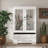 White Large Floor Bird Cage with Removable Tray, Gridded Base, and Storage Drawers