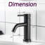 Robinet pour salle de bain à poignée simple en acier inoxydable noir mat