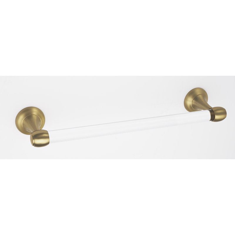 Porte-serviettes mural en acrylique 13,875 po Royale Bath, Laiton satiné
