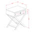 Ensemble de lit plateforme grand 2 pièces avec 1 lit plateforme et une table de bout pour la chambre à coucher - Fabrication fiable et durable - Tissu en lin bleu denim-1180438521-1180435175