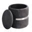 Repose-pieds rond en velours avec rangement-228338570