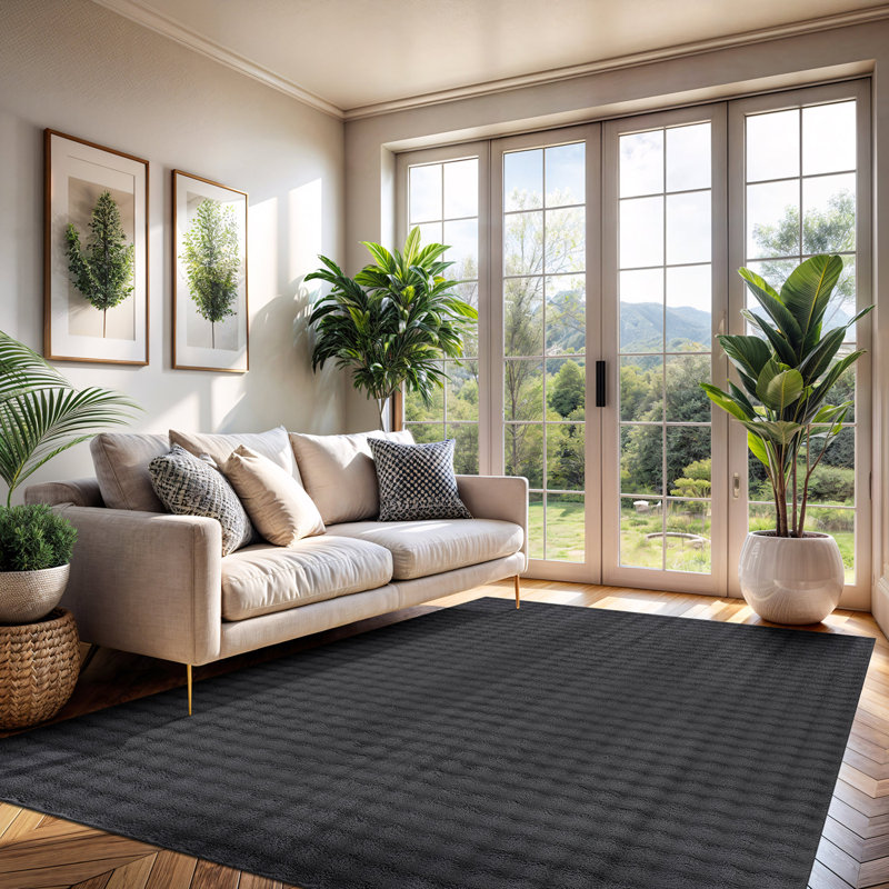 Tapis intérieur antidérapant doux, Rectangle 5 pi x 7 pi