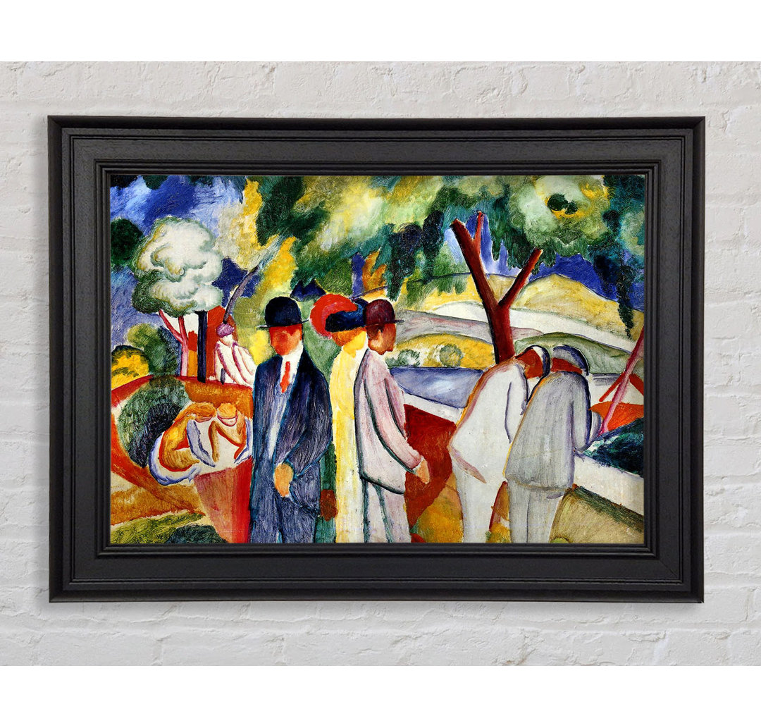 August Macke Large Bright Walk Gerahmter Druck