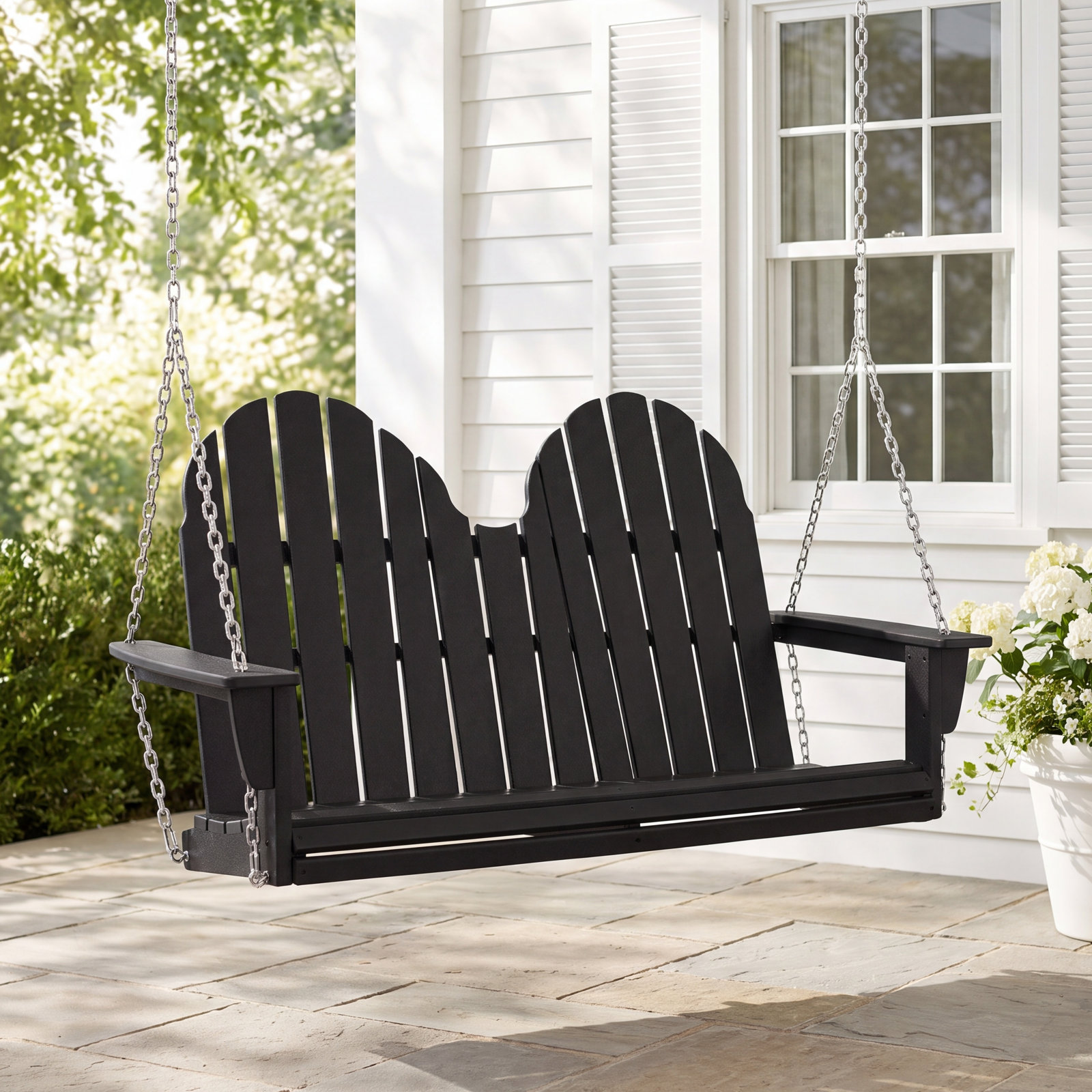Vineyard Adirondack Swing, Black