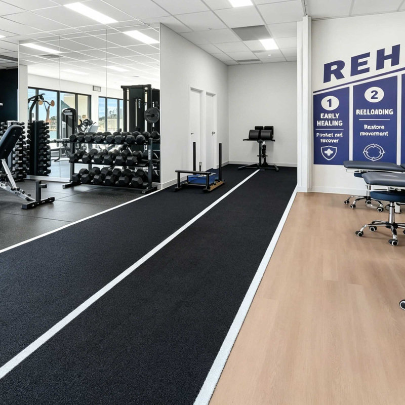 Piste d'entraînement Yescom 4 pi x 50 pi en gazon synthétique noir de qualité commerciale pour l'entraînement HIFT, hauteur 0,6 po, bande de sprint Elite de 17 verges pour salle de musculation et de préparation physique