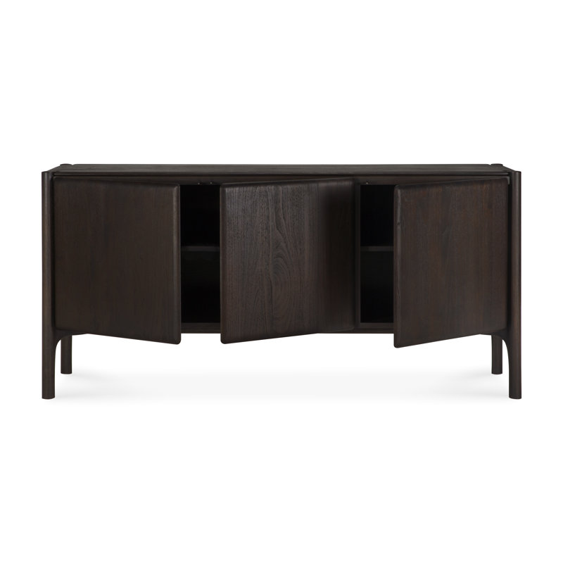 Pi 69'' W Solid Wood Sideboard, Teak Dark Brown