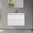 30" Floating Bathroom Vanity Modern Wall-Mounted Single Vanity with Integrated Resin Top, 2 Soft Close Drawers, Full Assembly-115664286-115664282