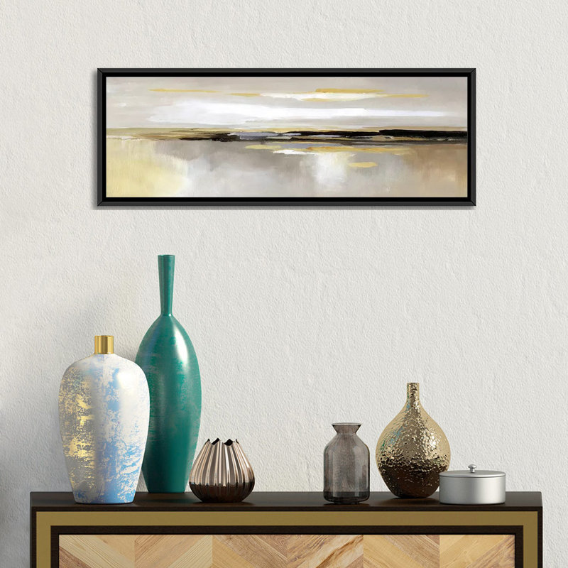 «Silver Lining», reproduction sur toile, H 12 po x l 36 po x P 1,5 po, Cadre noir