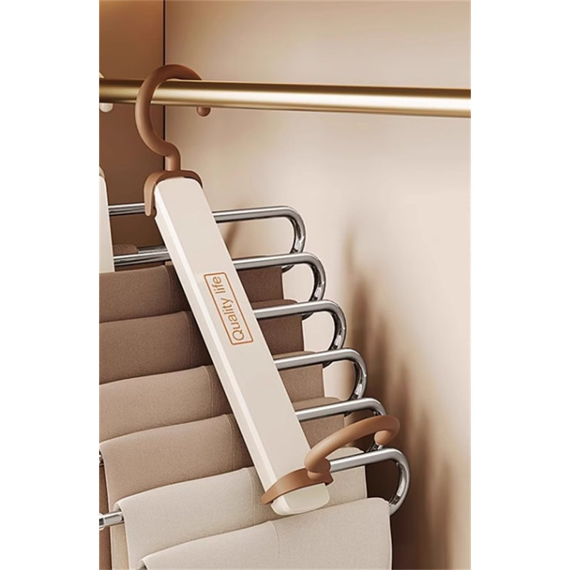 Cintre anti-dérapant en acier inoxydable pour jupe / pantalon Octavion, 3